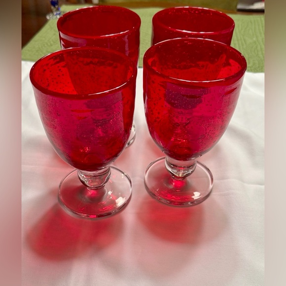 4 Tag Ltd Red Glass Goblet - Picture 4 of 8